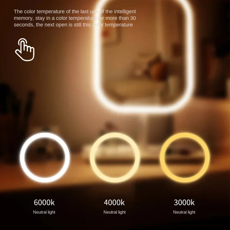 LED Vanity Mirror – Touch Control Makeup Mirror with 3 Light Modes