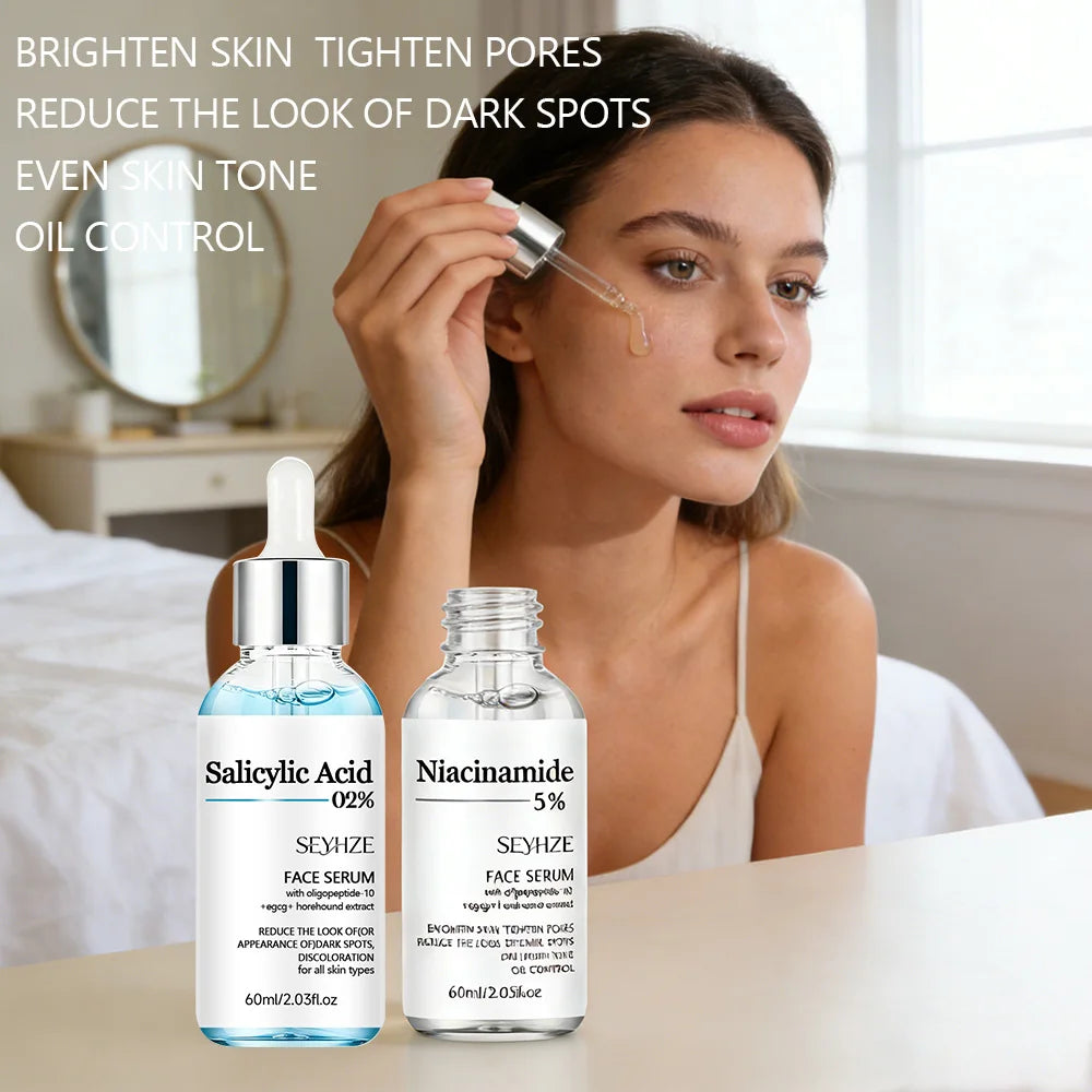 Niacinamide Brightening Serum Set (2-Piece) | Hydrating & Skin Barrier Support