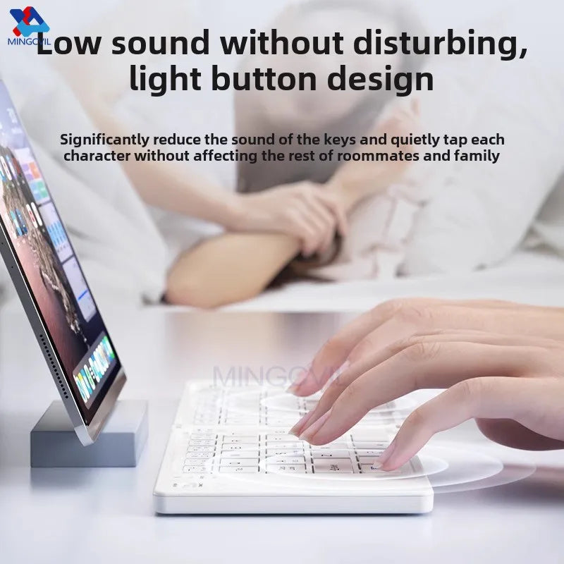 Foldable Bluetooth Keyboard – Portable Wireless Keyboard for Tablets, Phones & Laptops