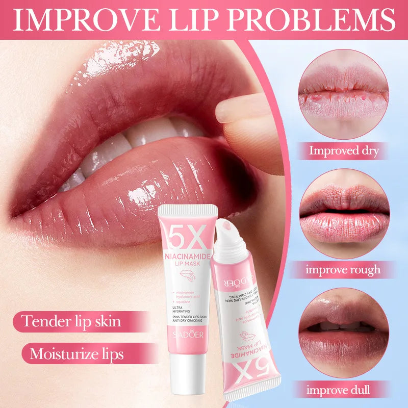 5X Niacinamide Plumping Lip Mask | Deep Hydration Overnight Lip Treatment