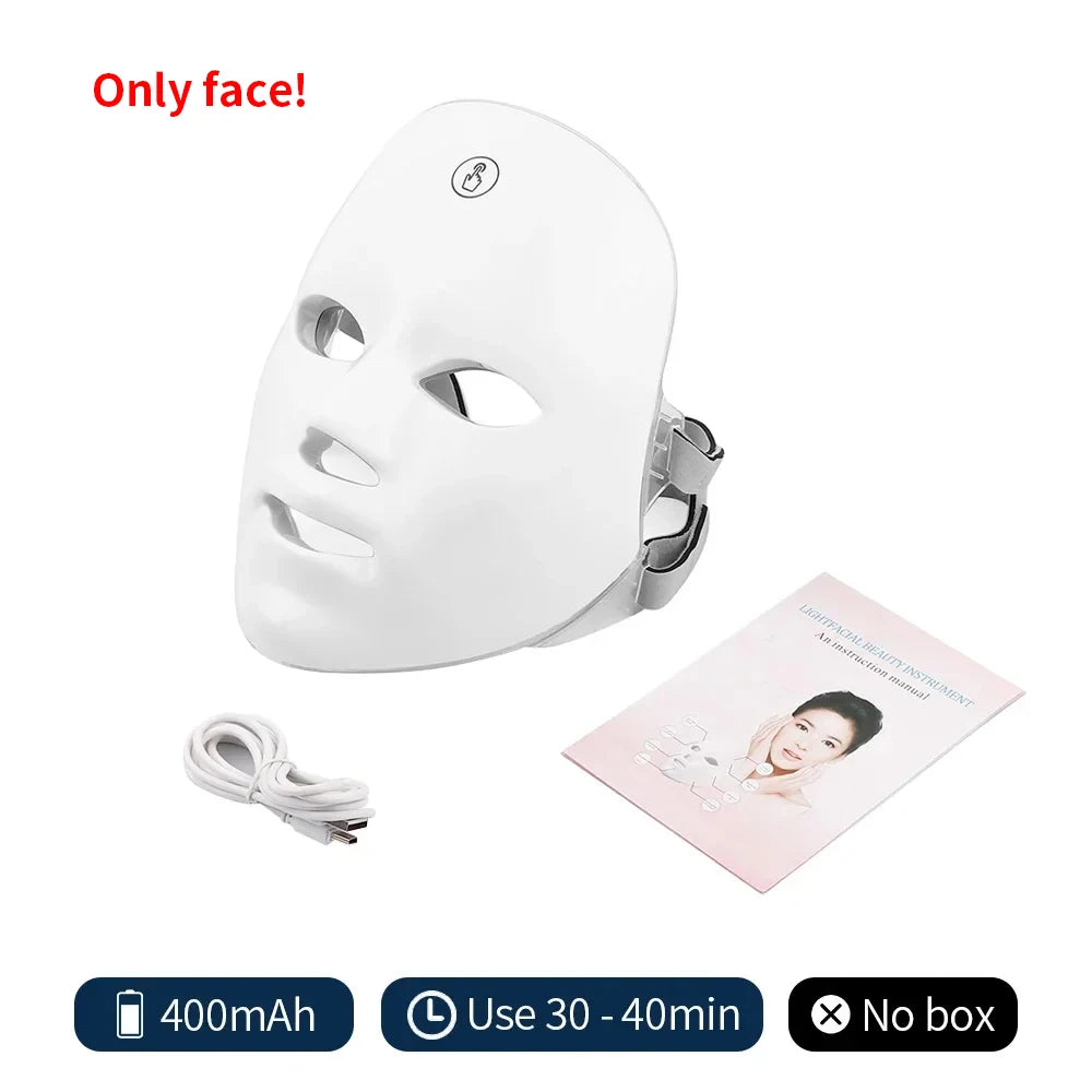7-Color LED Facial Therapy Mask | At-Home Light Therapy Device
