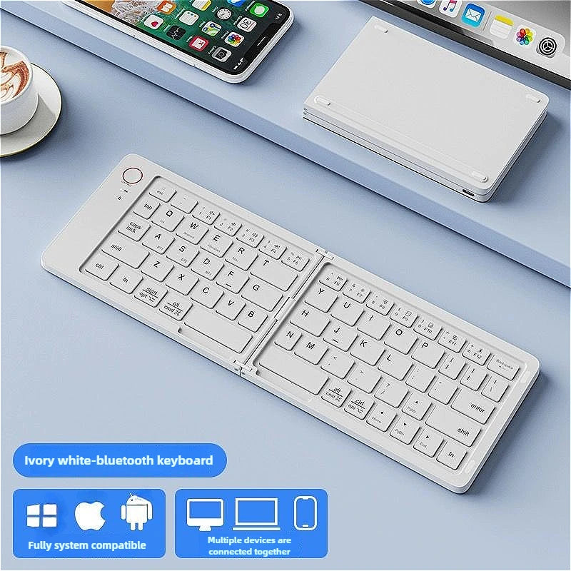 Foldable Bluetooth Keyboard – Portable Wireless Keyboard for Tablets, Phones & Laptops