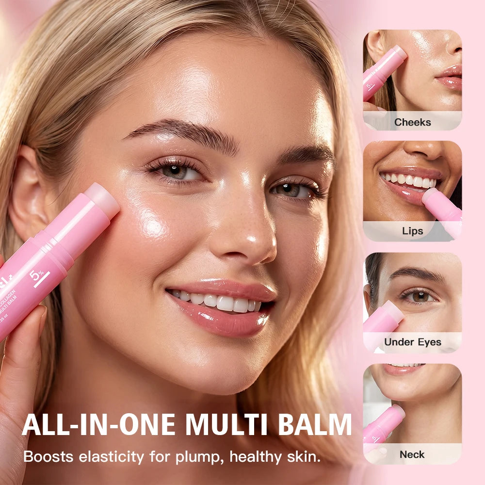 PDRN Pink Volume Balm Firming Stick for Face, Eyes, Neck & Lips