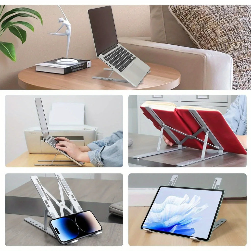 Adjustable Aluminum Laptop Stand – Foldable Ergonomic Stand for 8–16" Laptops