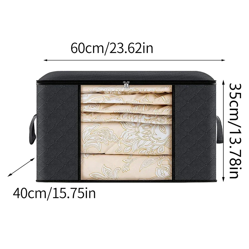 Large Storage Bag – Foldable Organizer for Clothes, Blankets & Bedding
