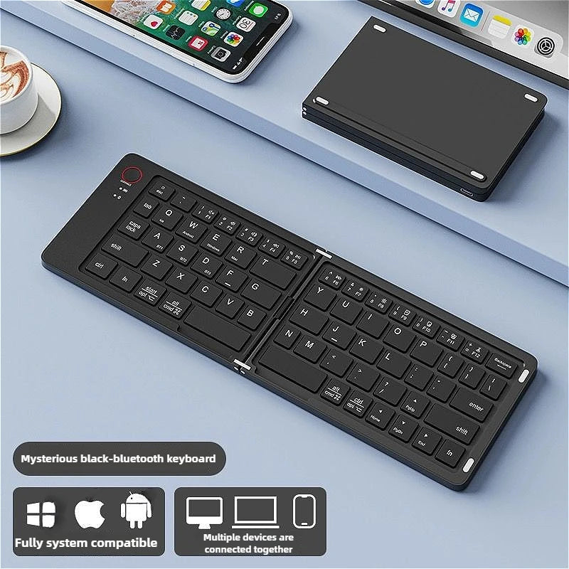 Foldable Bluetooth Keyboard – Portable Wireless Keyboard for Tablets, Phones & Laptops