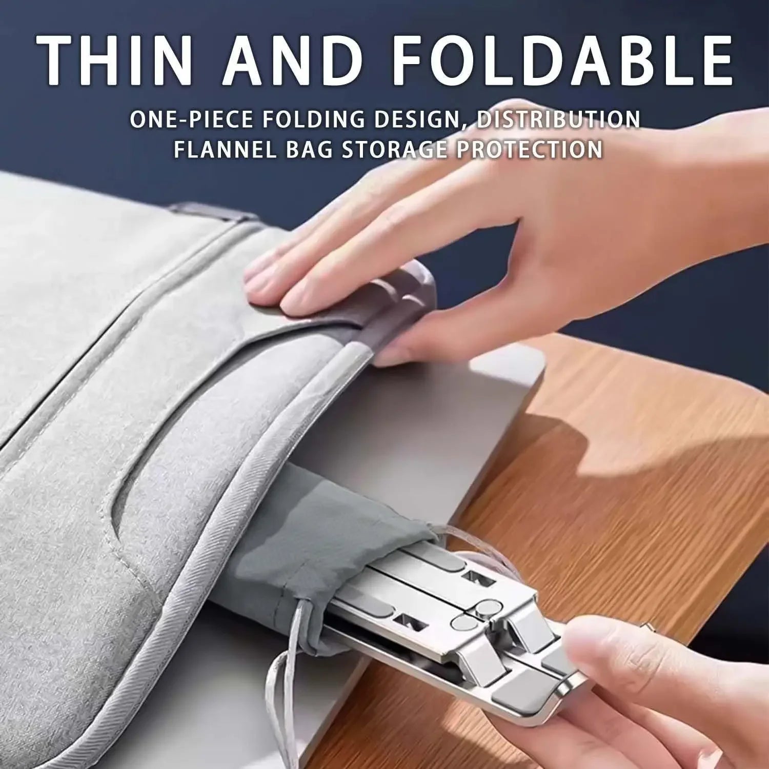 Adjustable Aluminum Laptop Stand – Foldable Ergonomic Stand for 8–16" Laptops
