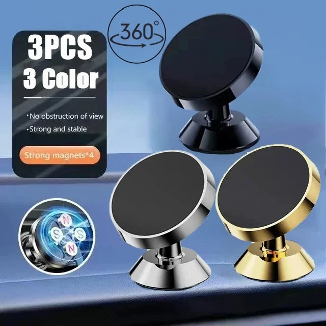 Magnetic Car Phone Mount – Universal Dashboard & Air Vent Holder