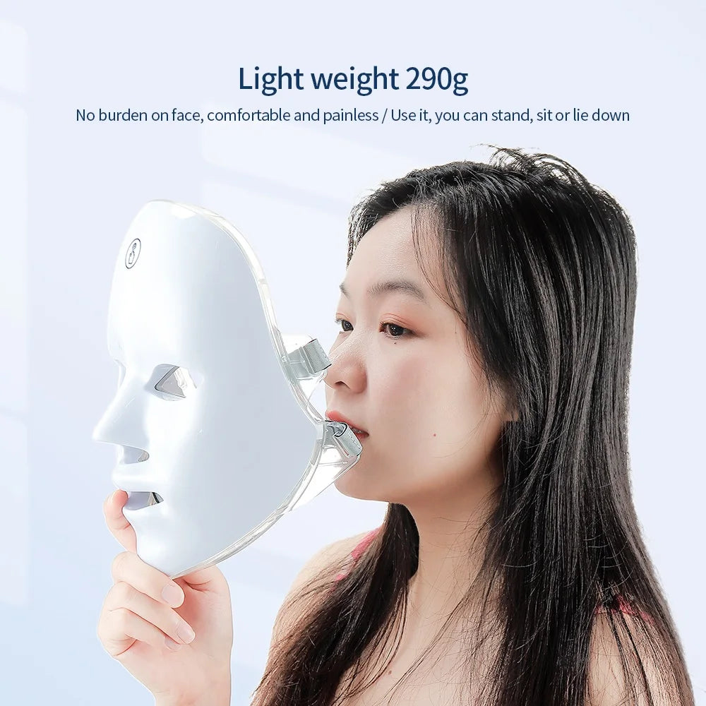 7-Color LED Facial Therapy Mask | At-Home Light Therapy Device
